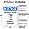 Signmission Laundry Room Hours _ Am To, 10 in W x Rectangle, Aluminum OS-2PACK-NS-A-1014-V-13980 - alternate 3
